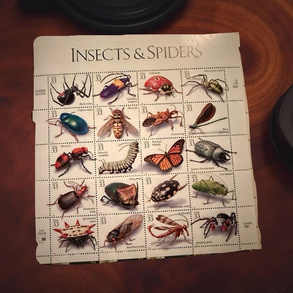 MNH Scott #3351 Insects & Spiders Sheet 33 Cent Stamp Sheet of 25 Stamps